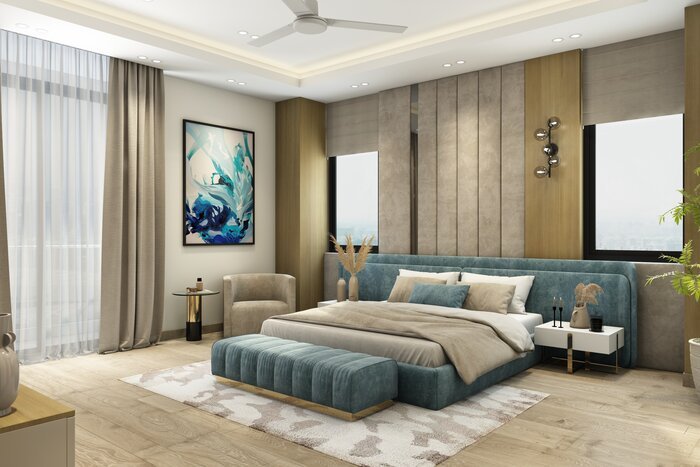 Bedroom from a full interior design project